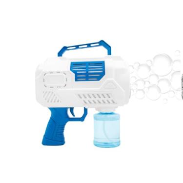Imagem de Canhão de Bolhas de Sabão Elétrico USB Recarregável, Pistola de Bolhas, Plástico ABS, 20x20x10cm, com Bateria de Lítio e Cabo USB