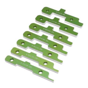 Imagem de Garosa Barras de Configuração de Mesa de Roteador, Conjunto de 7 Peças de Medidor de de Liga de Alumínio para Marcenaria, Blocos de Configuração de 3,17 Mm a 12,7 Mm Com Caixa de Armazenamento para