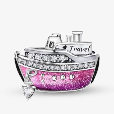 Imagem de 1 peça de contas pendentes modernas de prata esterlina para navio a vapor adequadas para joias femininas DIY