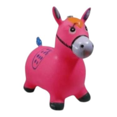 Imagem de Pink Cavalinho Upa Upa Inflável Pula Pula Grande – Com Sons e Músicas, Suporta até 60kg (Pink)