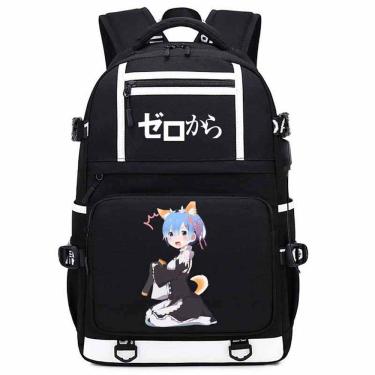 Imagem de Mochila Re: Zero Starting Life in Another World Rem`s Cartoon