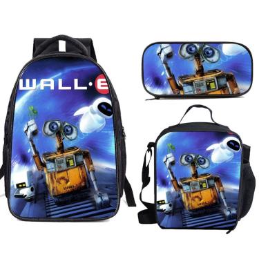 Imagem de Conjunto de mochilas escolares Eva Walles, 3 peças para estudantes com ombro