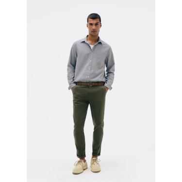 Imagem de Calça Básica Masculina Chino Slim Em Sarja Com Elastano-Masculino