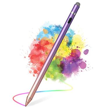 Imagem de Canetas Stylus ativas para telas sensíveis ao toque, canetas digitais inteligentes Active Pencil caneta de ponta fina compatível com iPhone iPad (vermelho gradiente roxo)