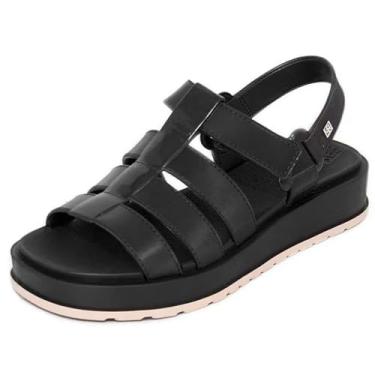Imagem de Sandália Feminina Zaxy Flatform Conectada Preto 35