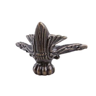 Imagem de Phefop 4 Protetores de Canto da Caixa de Jóias Dos Pces, Antigo Liga de Zinco Metal Borda Guarda Capa Móveis Pés Pernas para Armário sofá Cadeira Cama