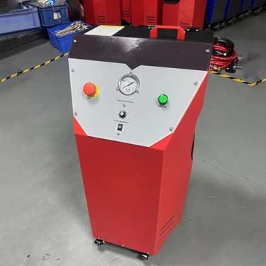 Imagem de Lançador automático de gelo seco de baixa temperatura, ferramenta de limpeza industrial portátil com rodas móveis, compatível com vários tamanhos de pellets de gelo seco para instalações de fabricação