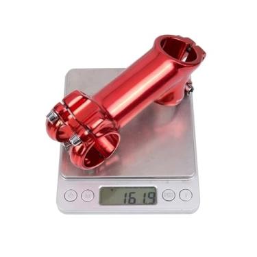 Imagem de Mesa de 31,8 mm polida, leve, para bicicletas de estrada e mountain bikes, com ângulos de 35 graus, 70°, 90° e 110 mm, compatível com modelos XC e AM. Peças brilhantes para MTB.(35degree 90mm RED)