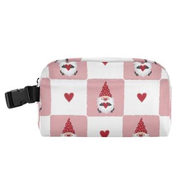 Imagem de TSENQUE Lancheira personalizada de gnomos xadrez para mulheres, meninas, lancheira masculina e infantil, lancheira para trabalho, portátil, pequena, fofa, rosa, bolsa térmica para meninos