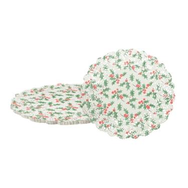 Imagem de HARFINGTON 50 peças de guardanapos de papel redondos de 25,4 cm de renda, sobremesa, artesanato, festa, casamento, aniversário, decoração de mesa, colorido