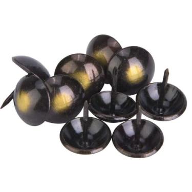 Imagem de Alfinetes de pressão para móveis decorativos MUNEFE, pregos para estofados, tachas para estofados de bronze, pregos de bronze de cabeça redonda para decoração de móveis (100 (16 * 20mm)