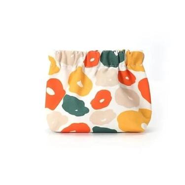 Imagem de Bolsa de cosméticos portátil com fecho de pressão, impressão automática, mini porta-chaves e bolsa de armazenamento de batom, Multicor, Tendência