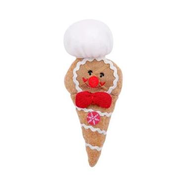 Imagem de Boneco De Pão De Gengibre Em Tecido, Enfeite De Natal Para Pendurar, D