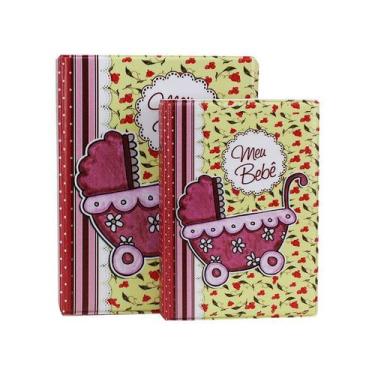 Imagem de Álbum de Fotos 10x15 Bebê Rosa 100 fotos com Estojo fecho imã - TUDOPR