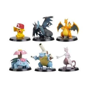 Imagem de Conjunto De 6 Figuras De Ação Pokémon Pikachu Charizard Blastoise Squi