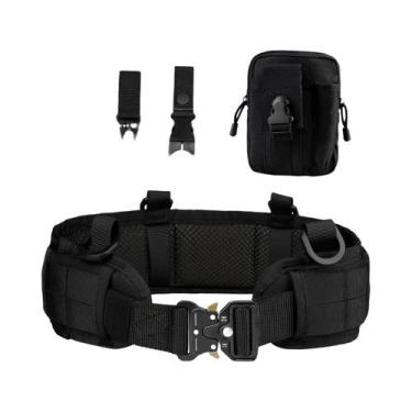 Imagem de Cinto Tático Ajustável Masculino Com Almofada E Bolso Para Trabalho Ao