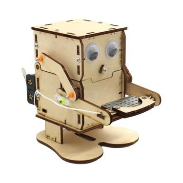 Imagem de Modelo De Robô Que Come Moedas Em Madeira DIY STEM Para Crianças, Brin