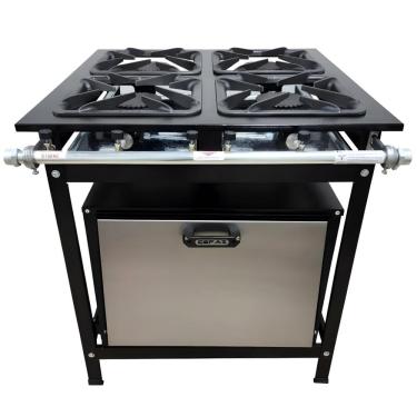 Imagem de Fogao 4 Bocas 30X30 Gold Cfzg-127 Gas Glp Baixa Pressao Perfil 7Cm Com Forno - Cefaz
