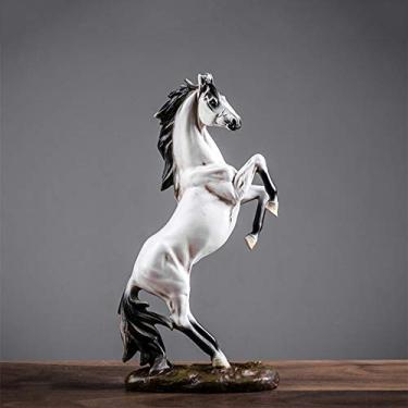 Imagem de Decoração em estilo europeu Acessórios para casa Presentes de mudança inauguração Novos bijuterias Sala estar Escritório Artesanato Cavalo resina