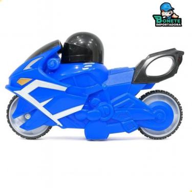 Imagem de Moto Beyblade Com Lançador Giro Battle + Luz LED Infantil 14cm, Moto b