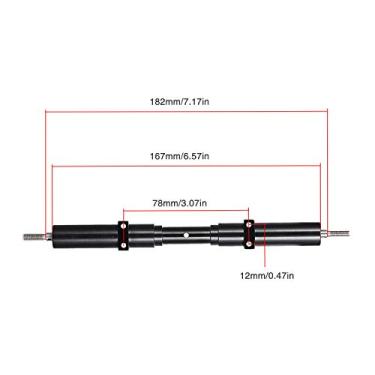 Imagem de Cuofyunl para 1/10 rc caminhão trator reboque 167mm eixo da roda traseira de metal eixo de transmissão não alimentado