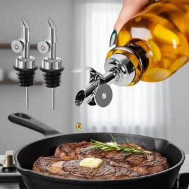 Imagem de 2 dosadores de garrafa de licor, bico de liberação automática de azeite de oliva, despejador de álcool, bico de azeite adequado