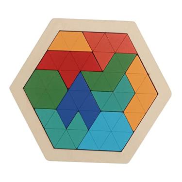 Imagem de harayaa Jogo de Quebra-cabeça de Madeira, Quebra-cabeça Tangram, Jogo Lógico Pré-escolar, Quebra-cabeças, Blocos para Interação, Criatividade, Análise de Form, Estilo B