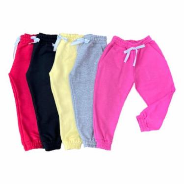 Imagem de Calça Infantil Jogger Moletom Unissex Lançamento Inverno - AK FASHION 