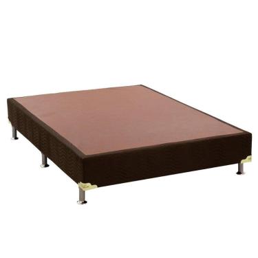 Imagem de Cama Box Base Casal Universal Suede Brown (138x188x20) - Ortobom
