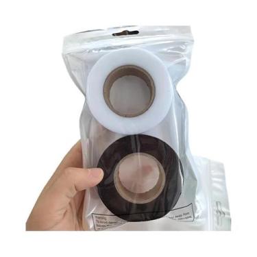 Imagem de Tecido De Entretela Dupla Face Preto E Branco, Fita Termocolante Para 