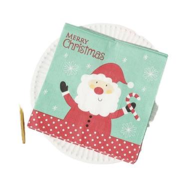 Imagem de Guardanapos Descartáveis De Natal Com Arte De Flores De Árvore De Nata