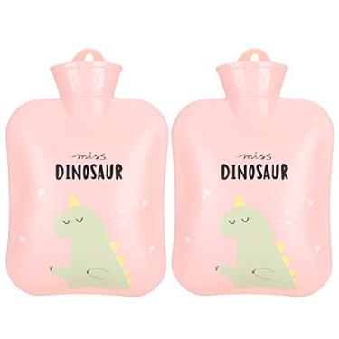 Imagem de Leapiture 2 peças garrafas de água quente mão pés aquecedor grande bolsa de água quente portátil injeção de água outono inverno aquecedor de mão para músculos das costas