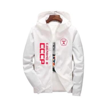 Imagem de Jaqueta Bomber Com Capuz Unissex CCCP URSS KGB Moscovo, Casual, Corta-