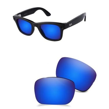 Imagem de AOZAN Lentes de reposição ANSI Z87.1 para óculos de sol RayBan Meta Wayfarer RW4006 50 mm, Capri Blue, RW4006 50mm
