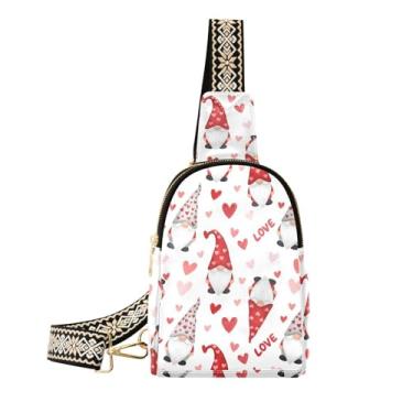 Imagem de CEBUGI Gnomos fofos bolsa tiracolo pequena para mulheres, pochetes de couro, bolsa de peito para caminhadas, viagens ao ar livre