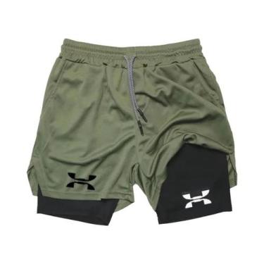 Imagem de Shorts Masculinos De Secagem Rápida 2 Em 1 Para Academia, Corrida, Tre