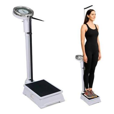 Imagem de Balança Mecânica Com Estadiômetro Até 1,90 Precisão 160kg Voltagem:0Co