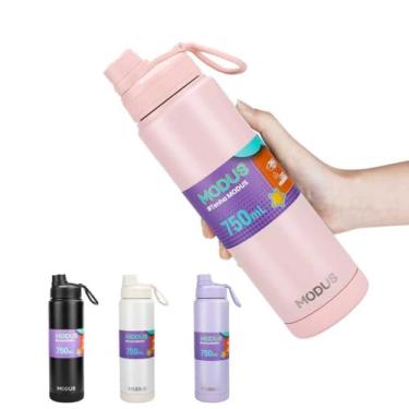 Imagem de Garrafa Térmica De 304 Aço Inox De Água Manter A Vácuo 750ml (Rosa)