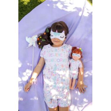 Imagem de Pijama Unicórnio com Máscara Tapa Olho- Menina e Boneca - Marthiê, 12