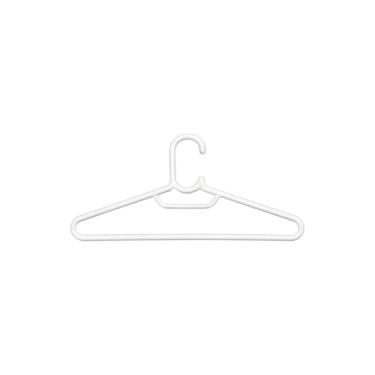 Imagem de Cabide Adulto Extra G Master em Plástico Resistente, Branco, 44,5 x 18 cm, Design Anatômico para Camisetas e Camisas