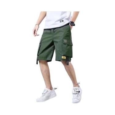 Imagem de Bermudas Masculinas Para Trabalho Com Múltiplos Bolsos Comprimento Méd