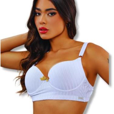 Imagem de Kit 2  Sutiãs Canelado Com Bojo Push Up Efeito Silicone Premium  - Lue