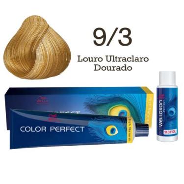 Imagem de Coloração Color Perfect 9.3 Louro Ultraclaro Dourado Ox 30  Wella - We