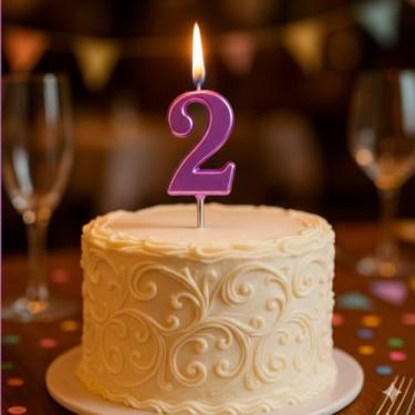 Imagem de Vela Pick Rosa Candy Color Delicadeza Festiva! (Número 2)