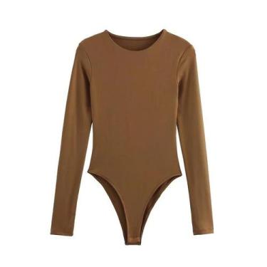 Imagem de Body Sexy Feminino De Manga Longa 2025, Top Bustier, Roupa De Verão, L