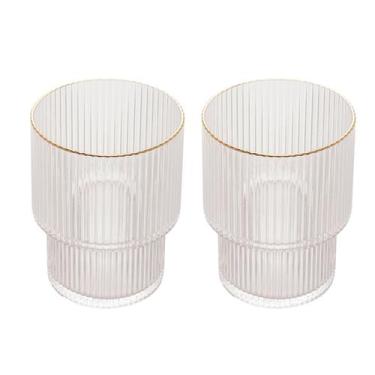 Imagem de Jogo 2 Copos De Cristal Baixo Com Borda Dourada Lines Wolff