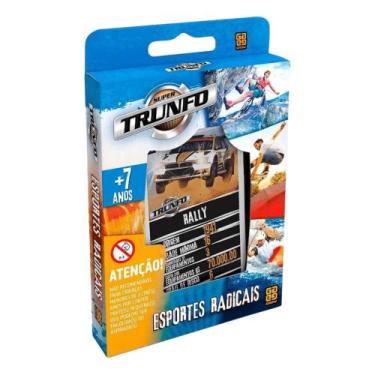 Imagem de Brinquedo Infantil Jogo de Cartas Super Trunfo Esportes Radicais Grow 