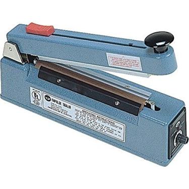 Imagem de American International Electric AIE-205C Selador de impulso manual de 20 cm com cortador, equipado com uma lâmina deslizante, comprimento máximo de vedação de 20 polegadas, espessura máxima do