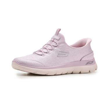 Imagem de Skechers Tênis feminino Arch Fit Summits Hands Free Slip-ins, Rosa claro, 39