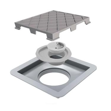 Imagem de Ralo Linear Tampa PVC Oculta 15x15 - Novii